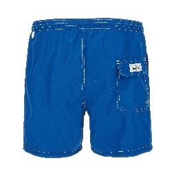 Blue Polyester Swim Shorts