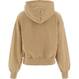 Beige Cotton Hoodie