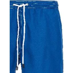 Blue Polyester Swim Shorts