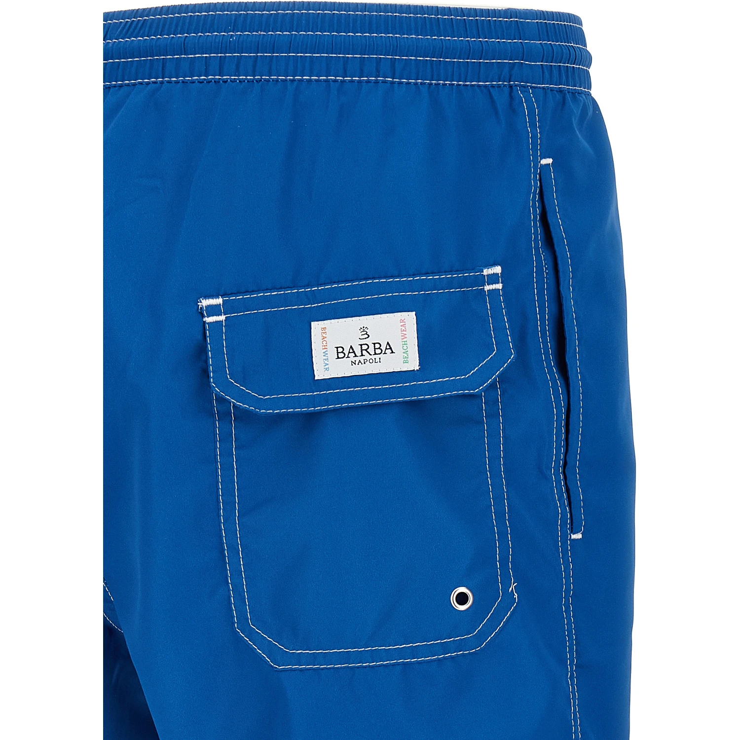 Blue Polyester Swim Shorts