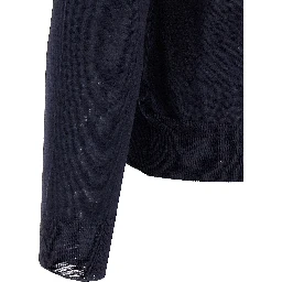 Blue Wool Cardigan