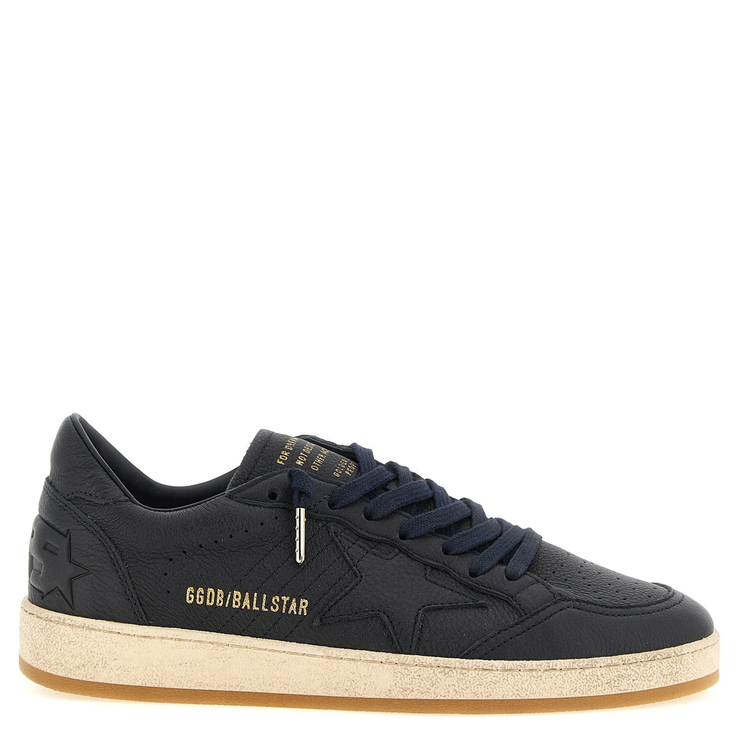 Blue Cowhide Low Top Sneakers