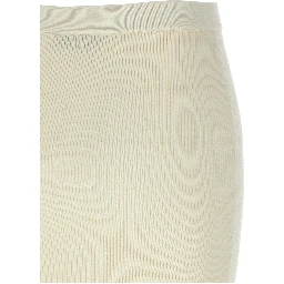 White Wool Midi Skirt