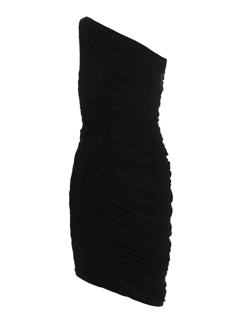 Black Polyester Short Dress
