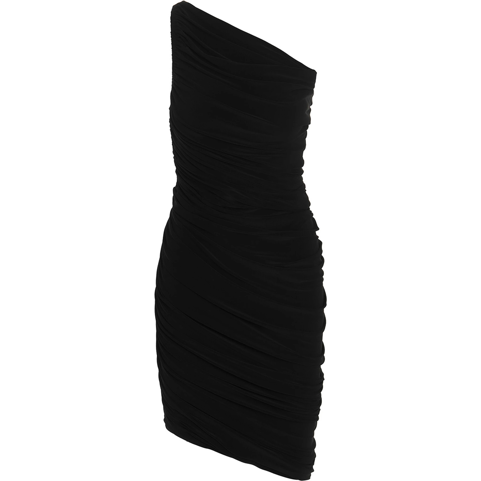 Black Polyester Short Dress
