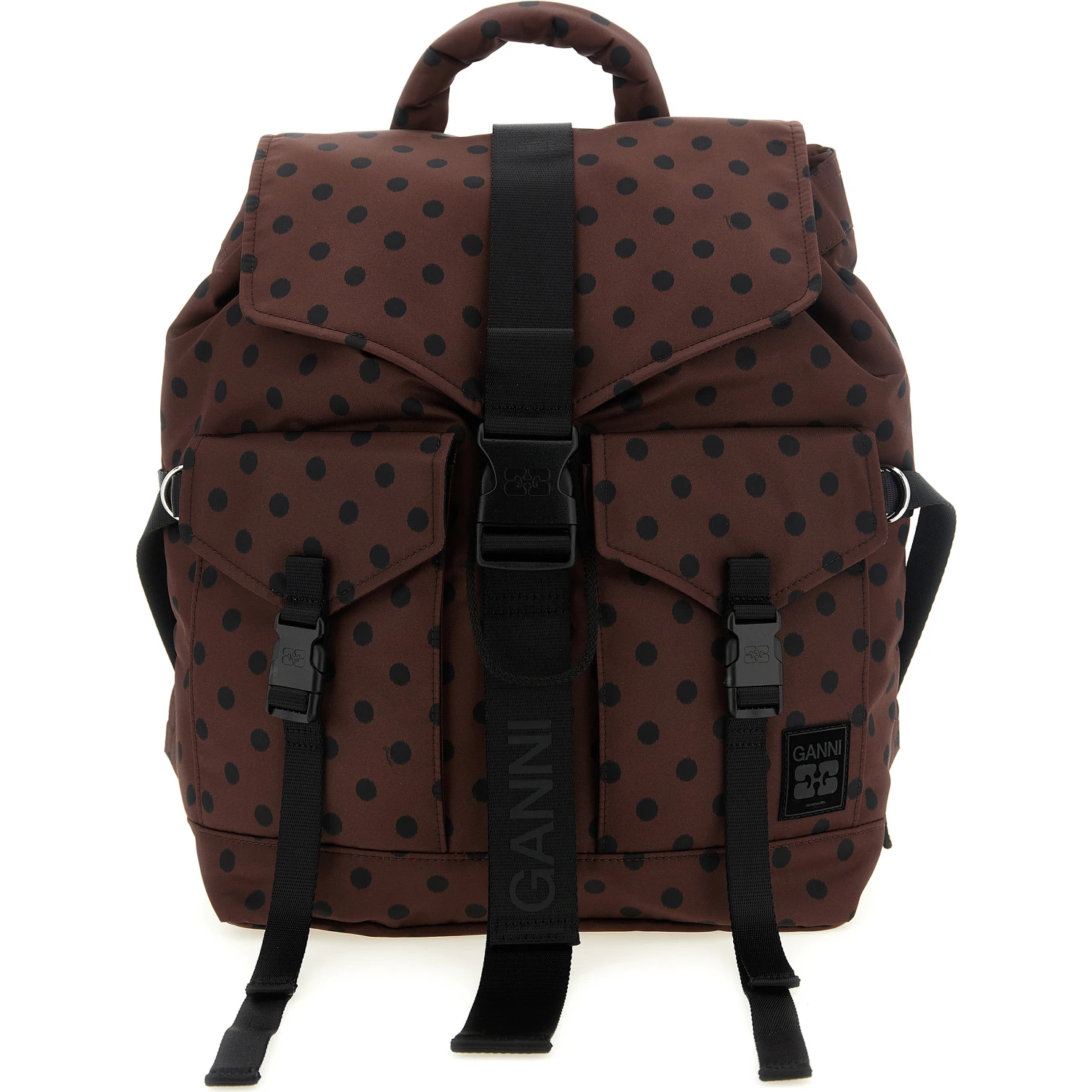 Brown Recycled Polyamide Backpack