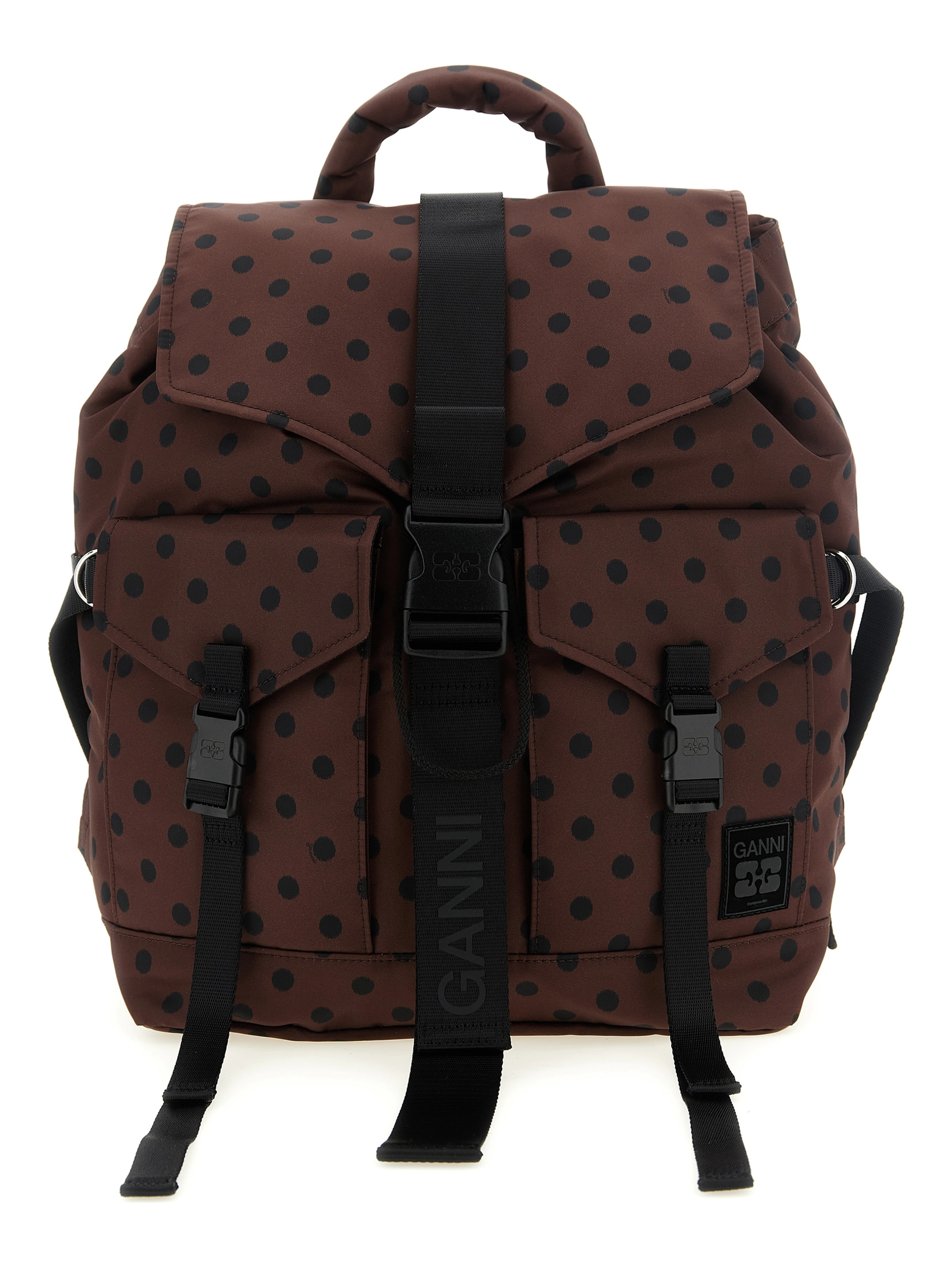 Brown Recycled Polyamide Backpack