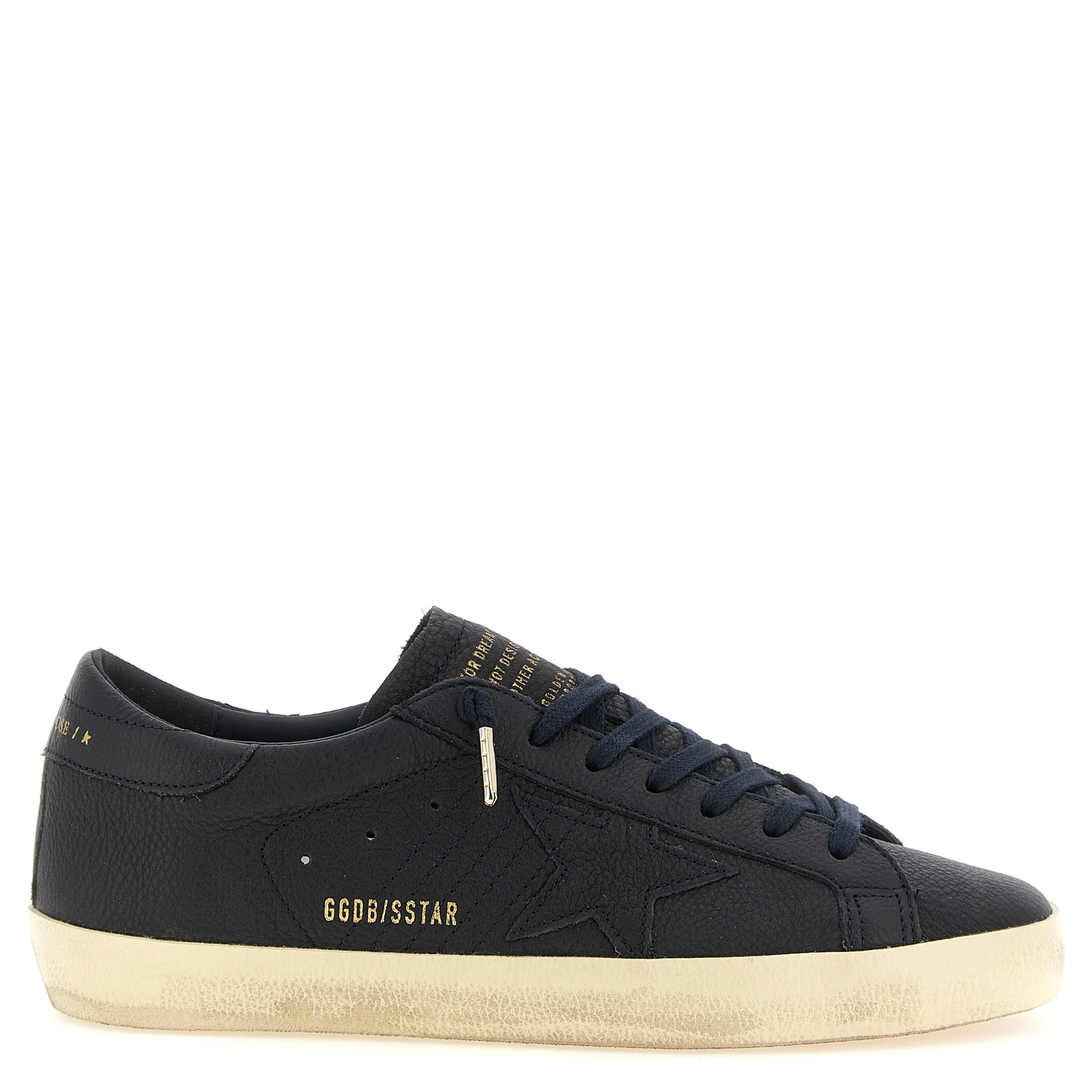 Blue Cowhide Low Top Sneakers