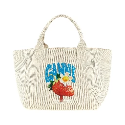 Beige Recycled Cotton Tote Bag