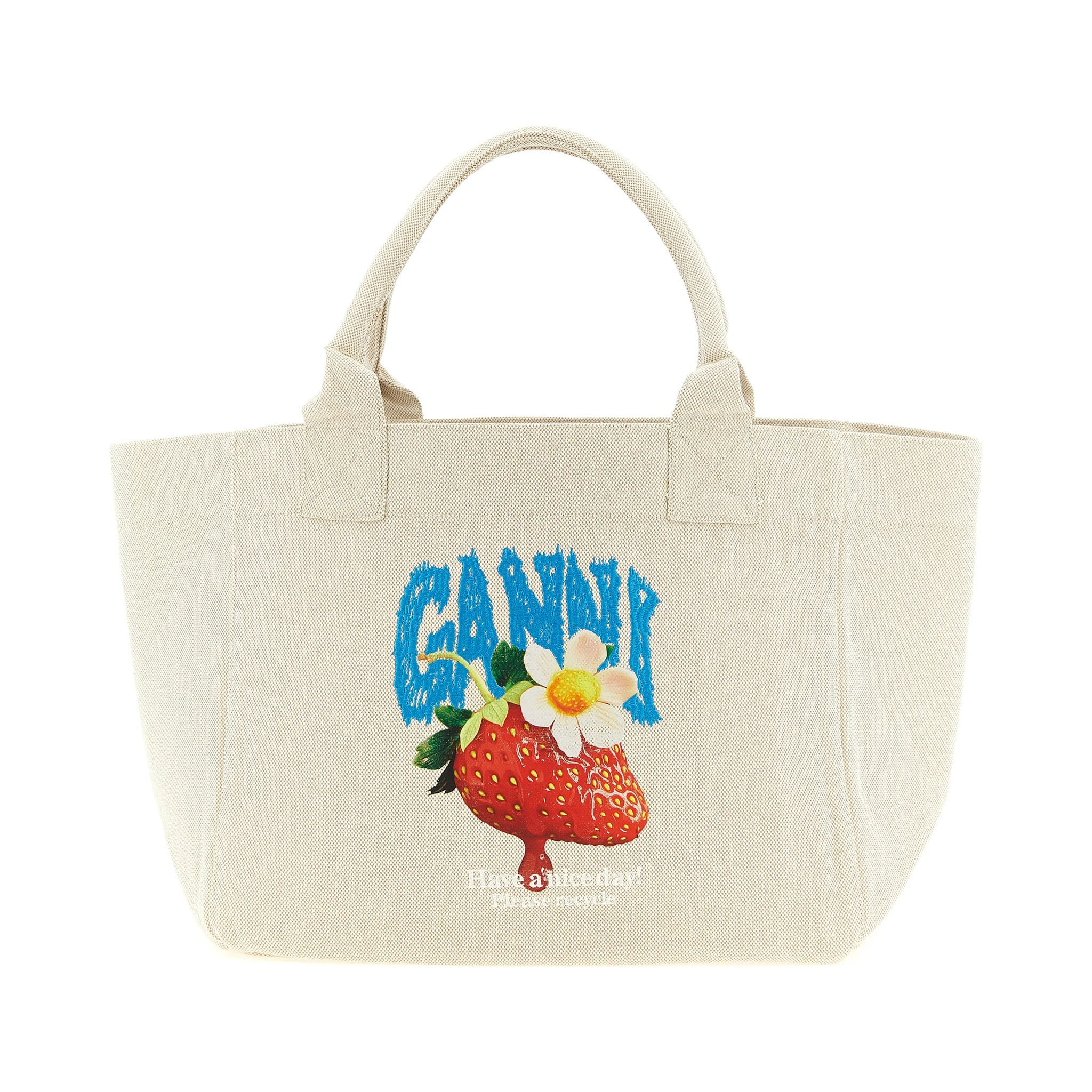 Beige Recycled Cotton Tote Bag