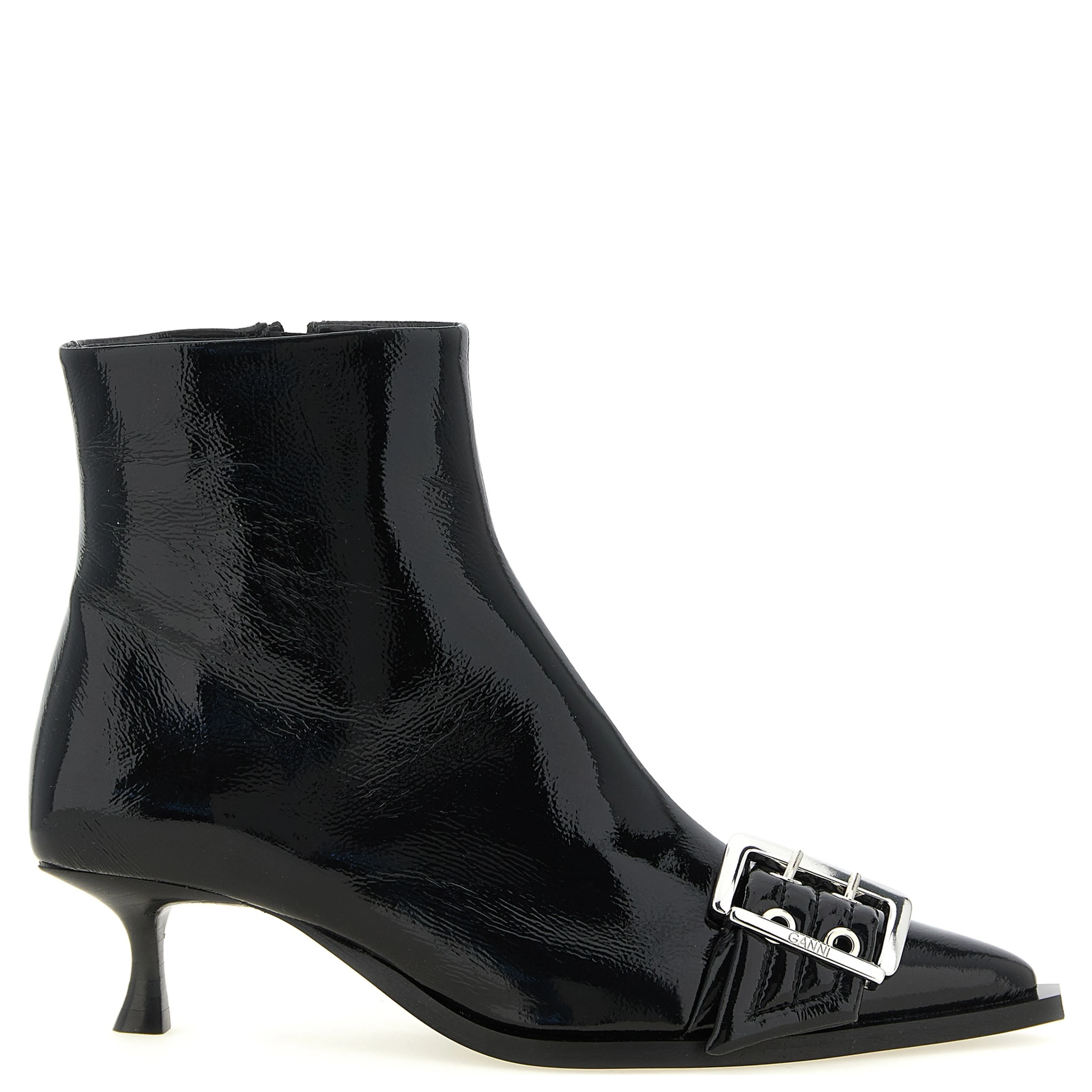 Black Polyethylene Ankle Boots