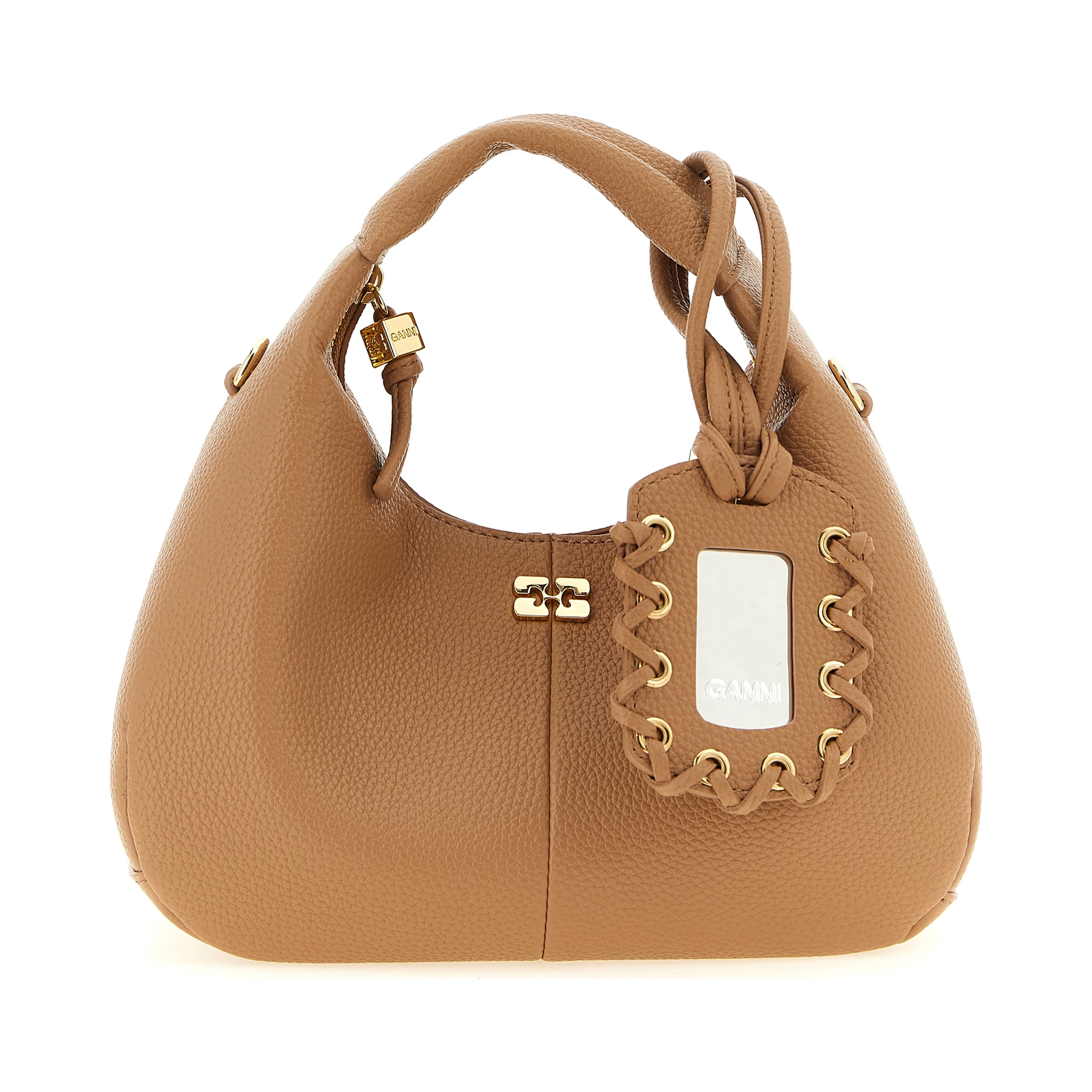 Beige Polyester Handbag