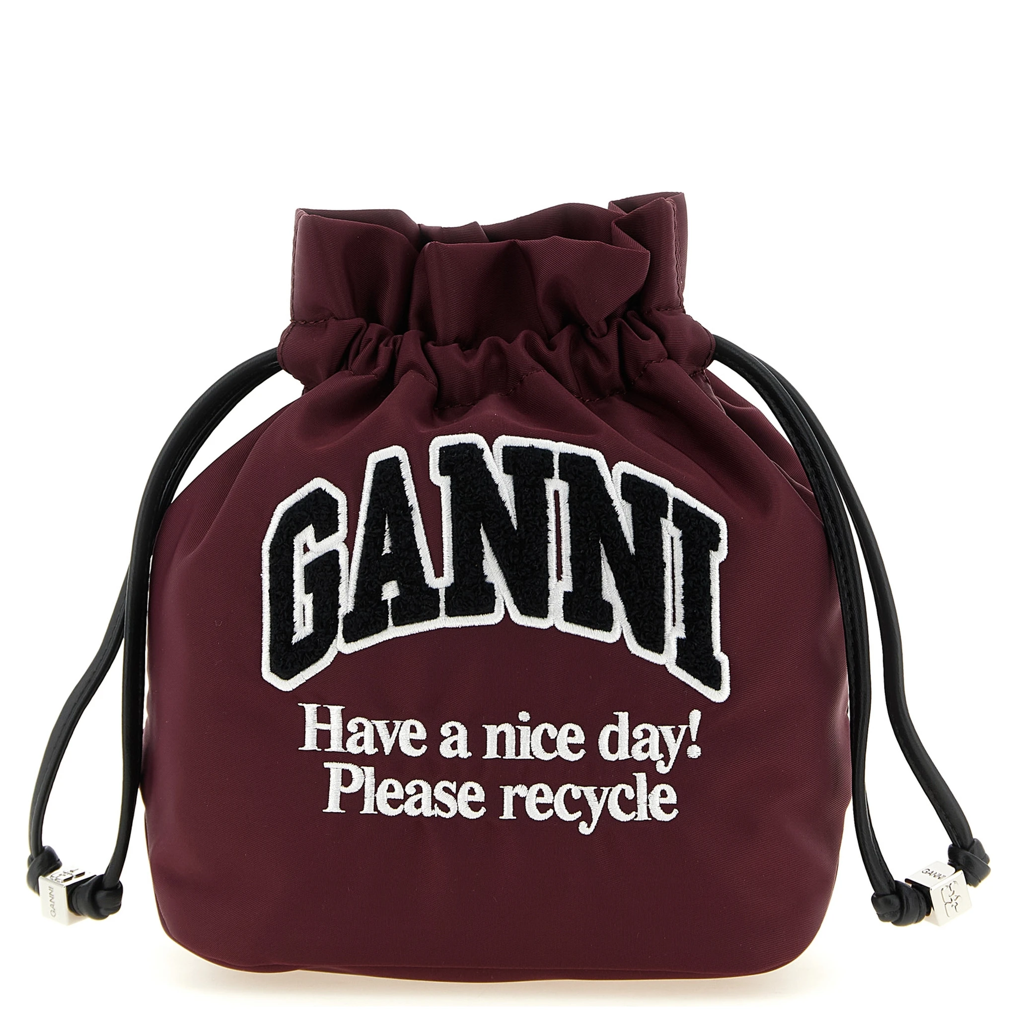 Bordeaux Recycled Polyamide Clutch Bag