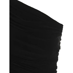 Black Polyester Short Dress