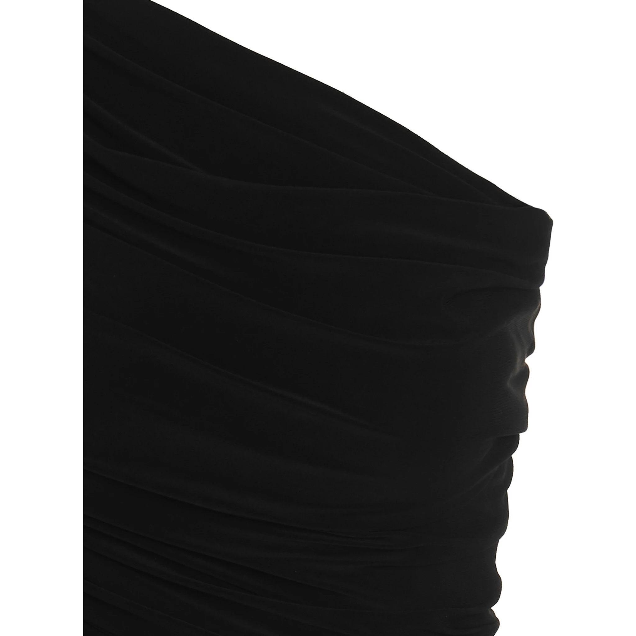 Black Polyester Short Dress