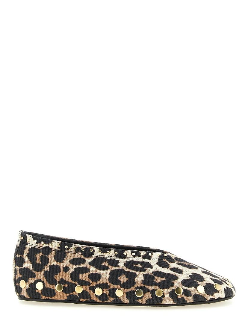 Multicolor Cotton Ballet Flats