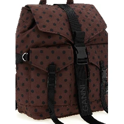 Brown Recycled Polyamide Backpack