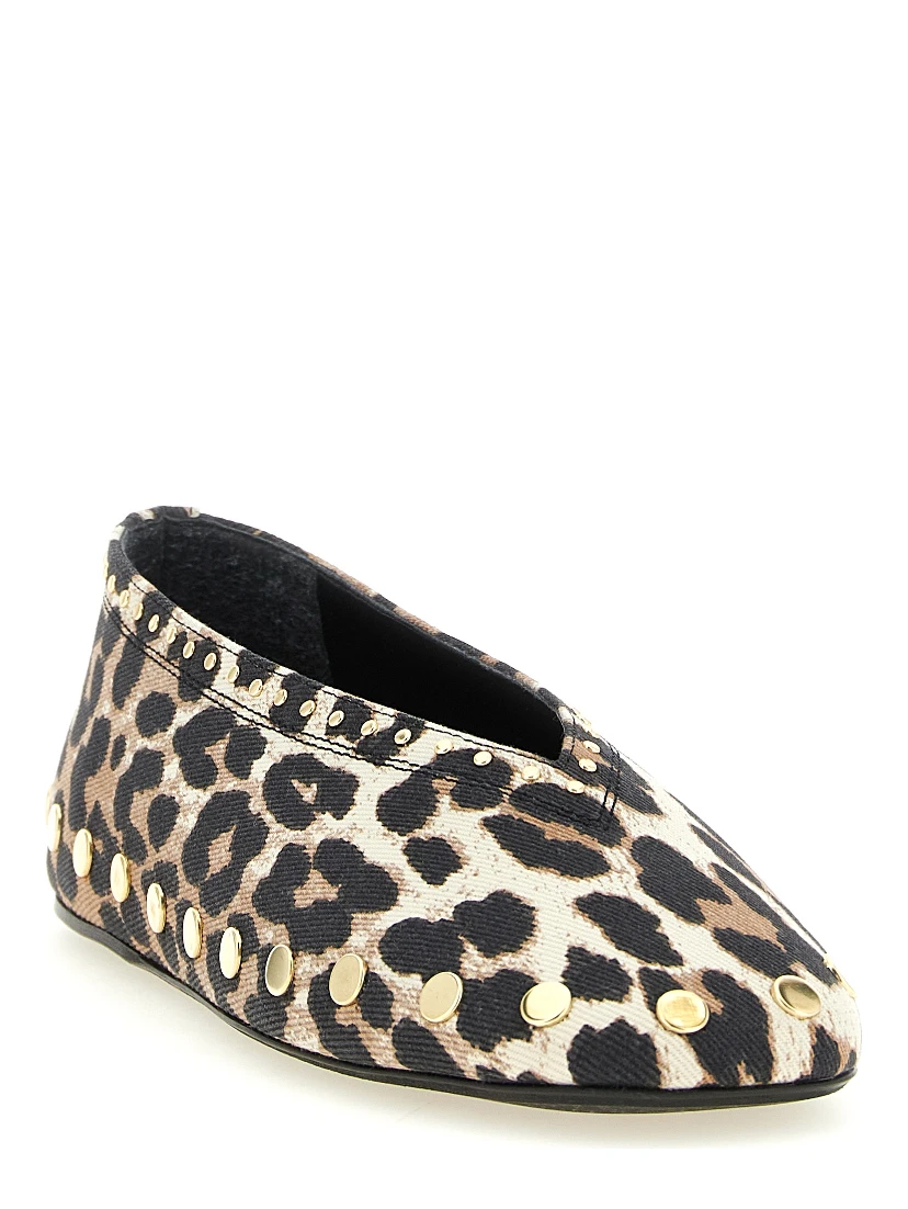 Multicolor Cotton Ballet Flats