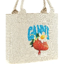 Beige Recycled Cotton Tote Bag