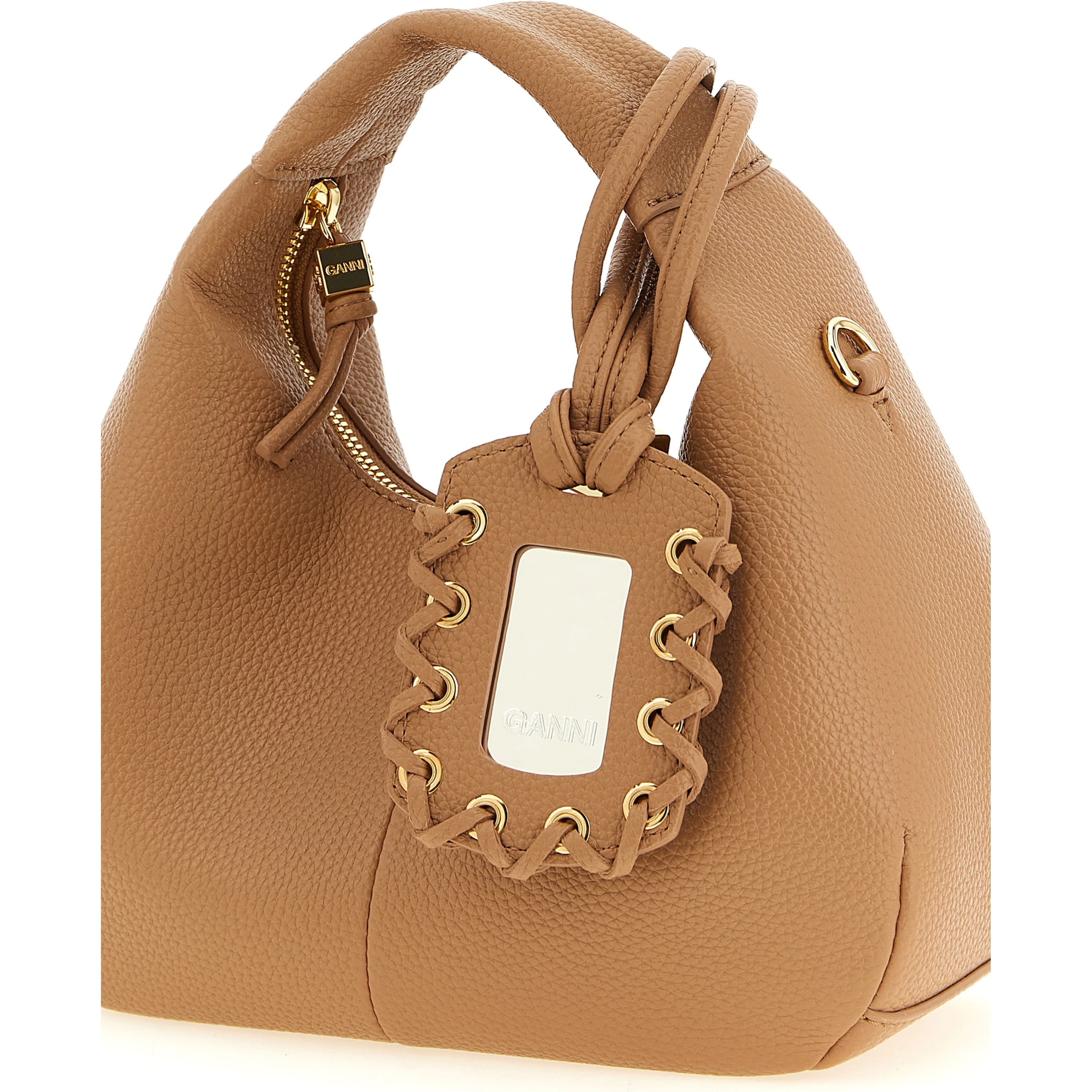 Beige Polyester Handbag