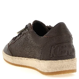 Brown Cowhide Low Top Sneakers