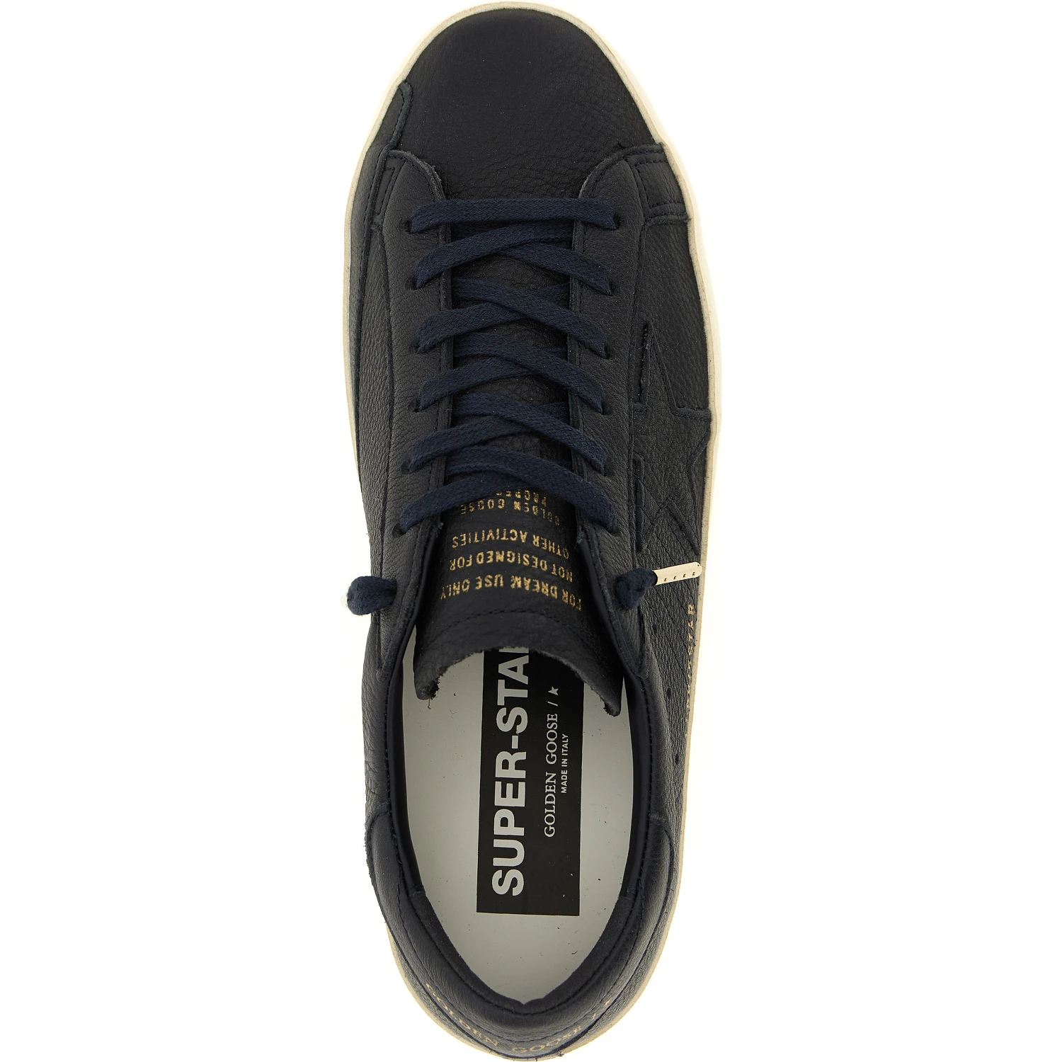 Blue Cowhide Low Top Sneakers