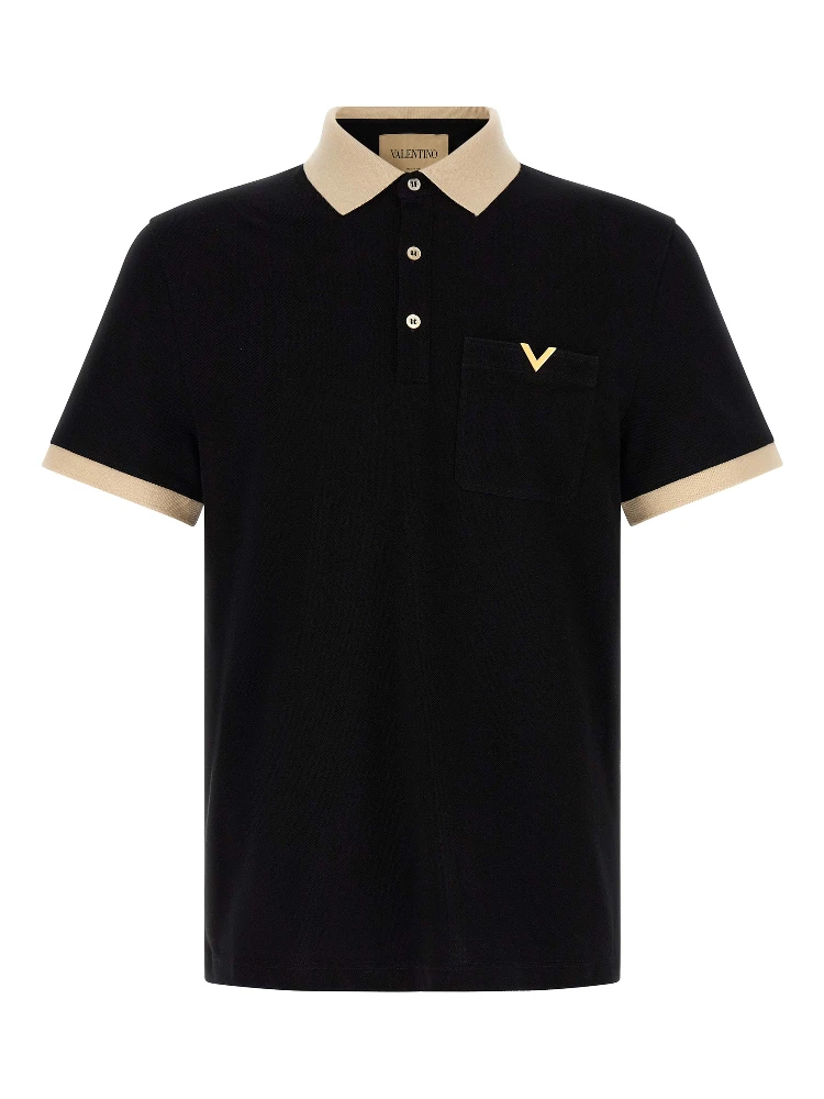 Bicolor Cotton Polo Shirt