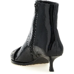 Black Polyethylene Ankle Boots