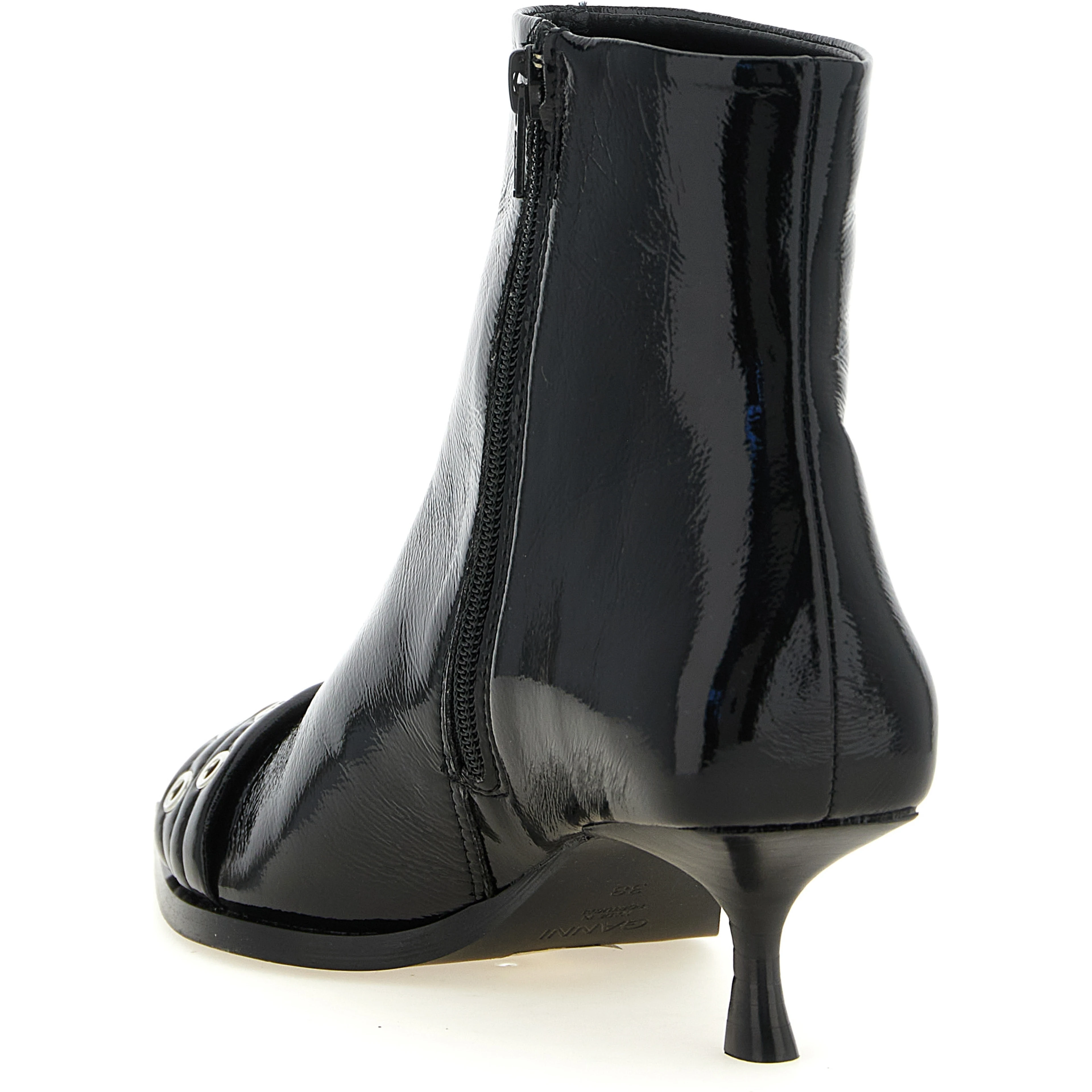 Black Polyethylene Ankle Boots