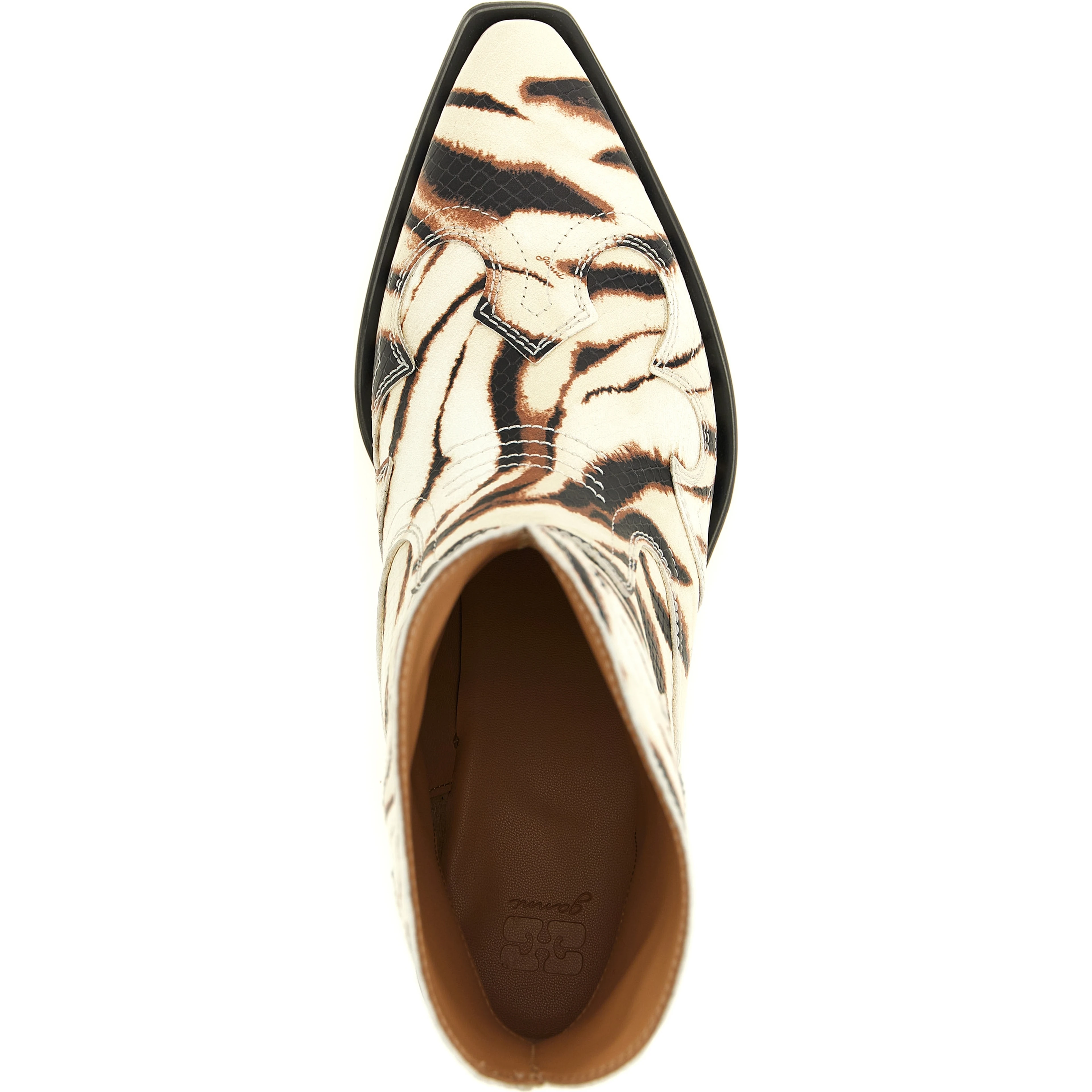 Beige Polyester Chelsea Boots