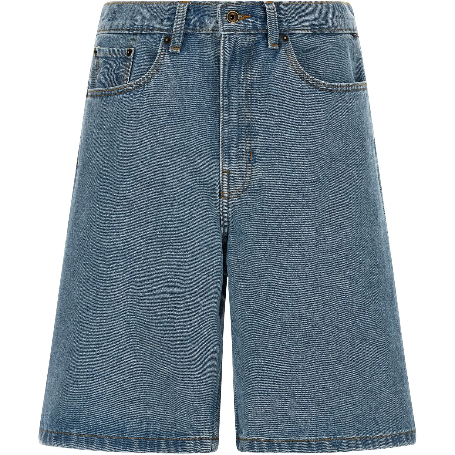 Blue Cotton Bermuda Shorts