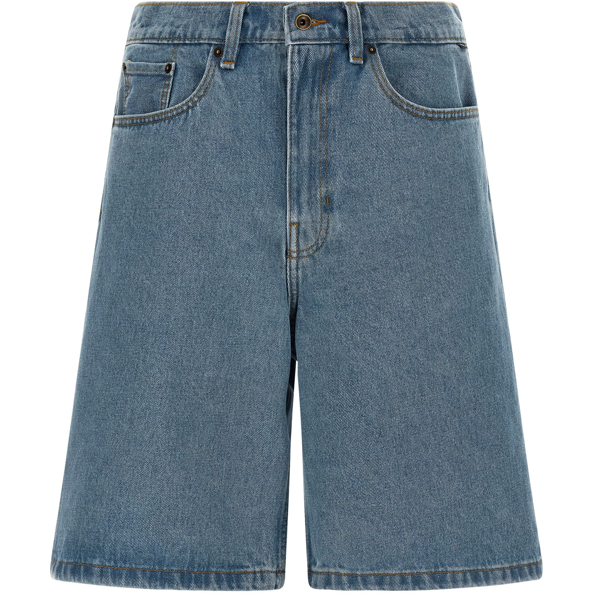Blue Cotton Bermuda Shorts