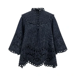 Blue Cotton Blouse