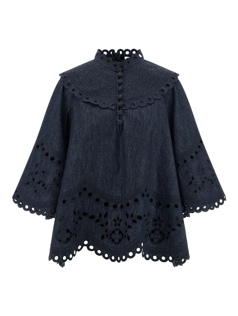 Blue Cotton Blouse