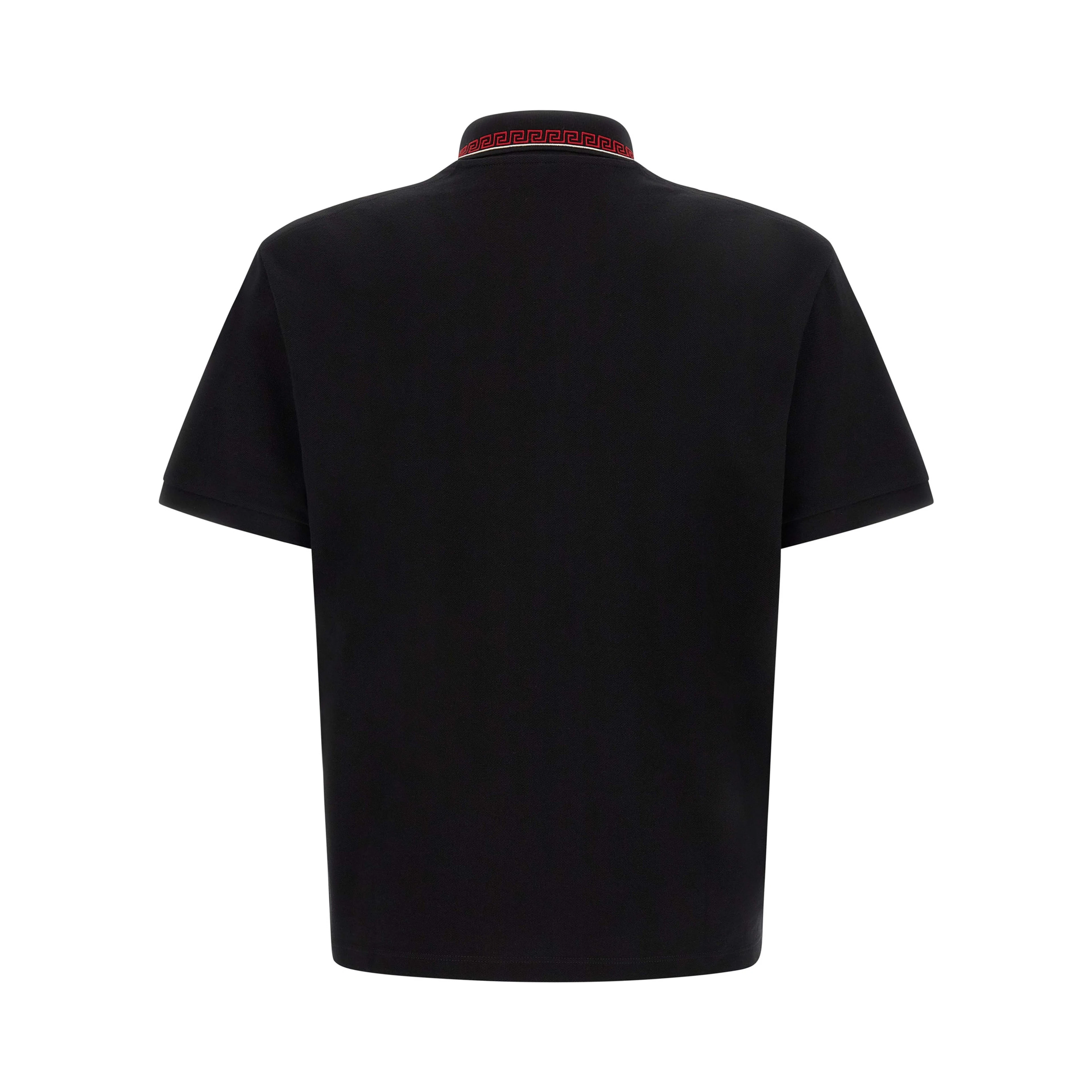 Black Cotton Polo Shirt