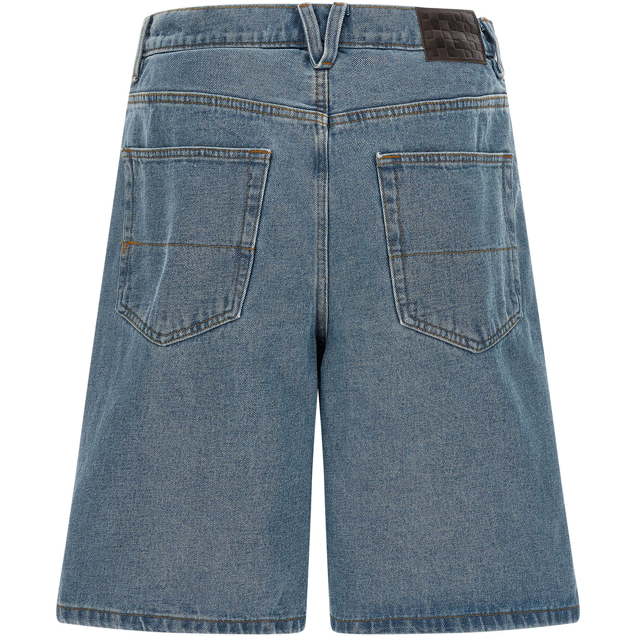 Blue Cotton Bermuda Shorts