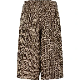 Brown Virgin Wool Bermuda Shorts