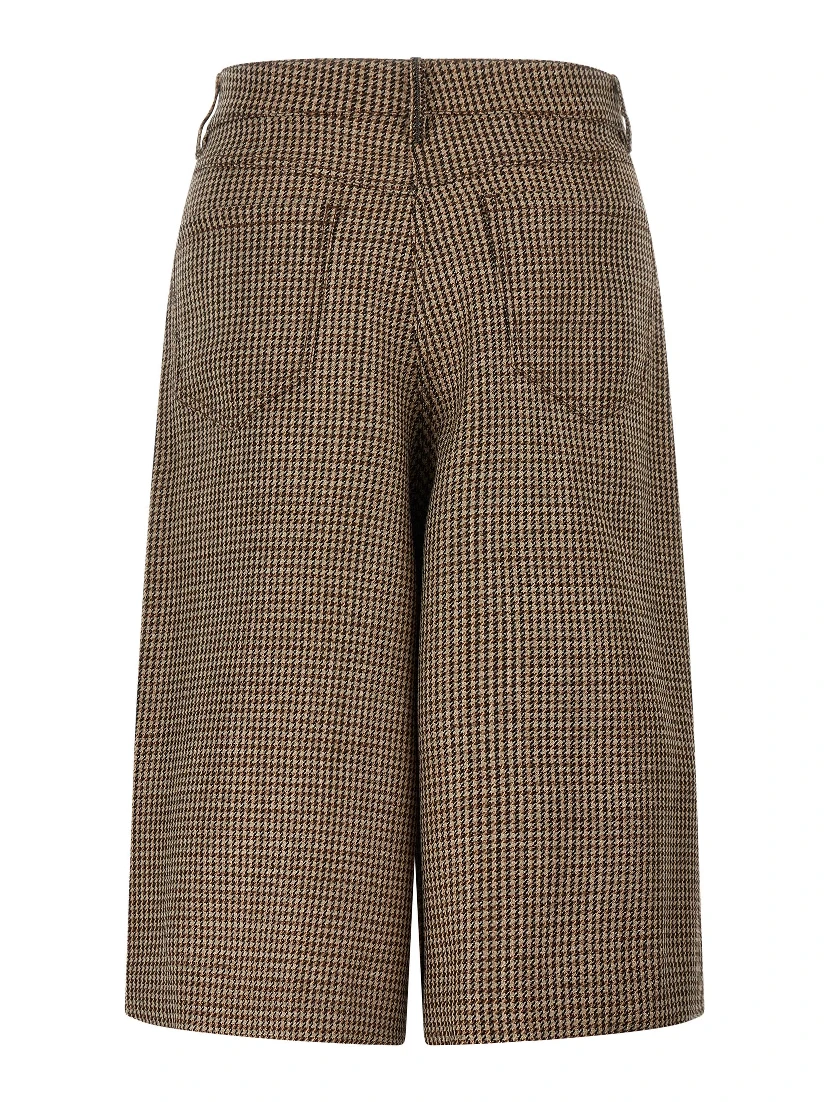 Brown Virgin Wool Bermuda Shorts