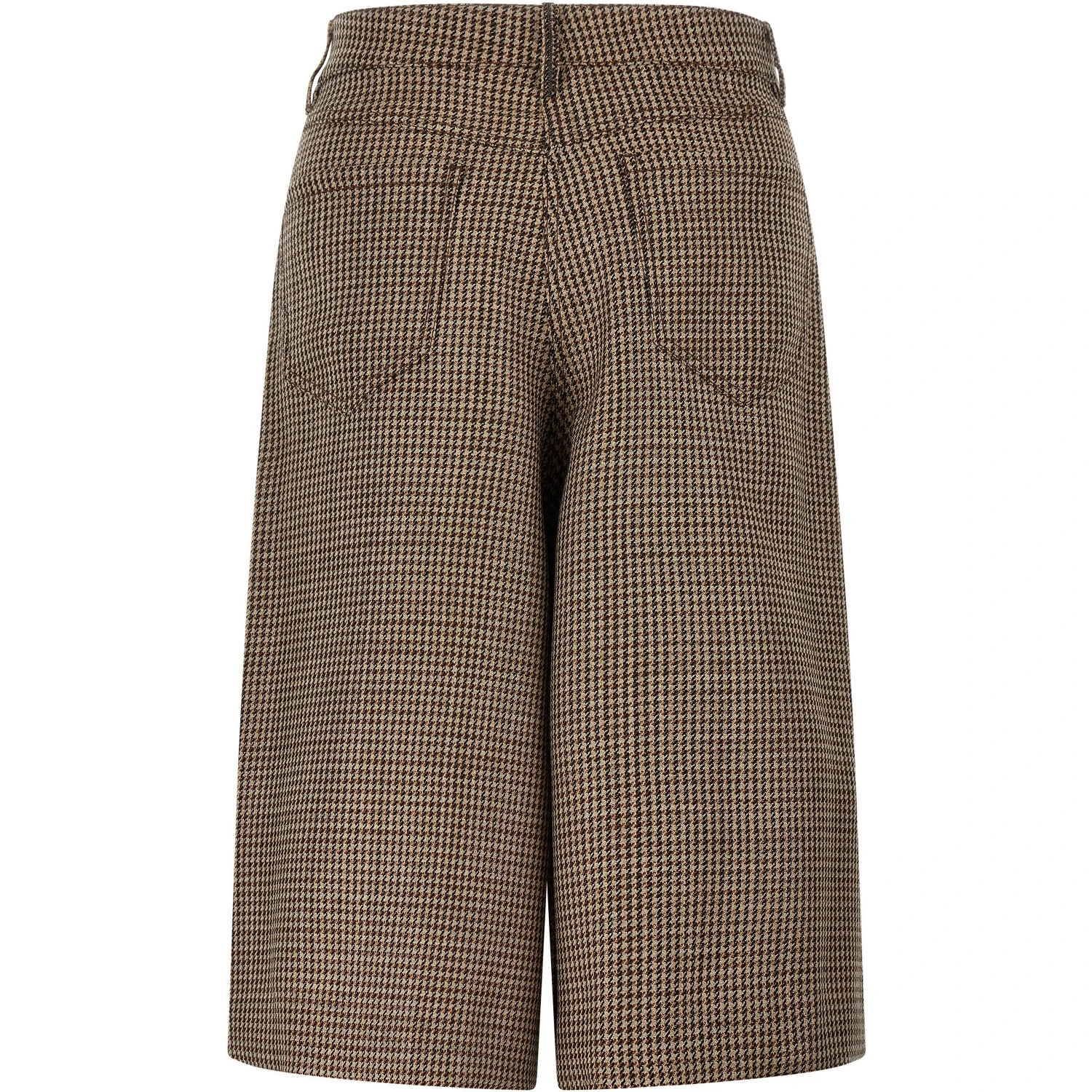 Brown Virgin Wool Bermuda Shorts