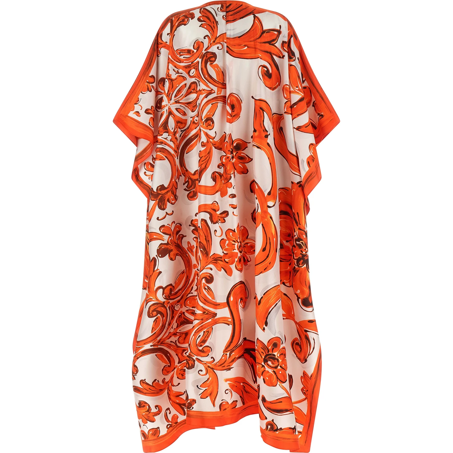 Orange Silk Long Dress