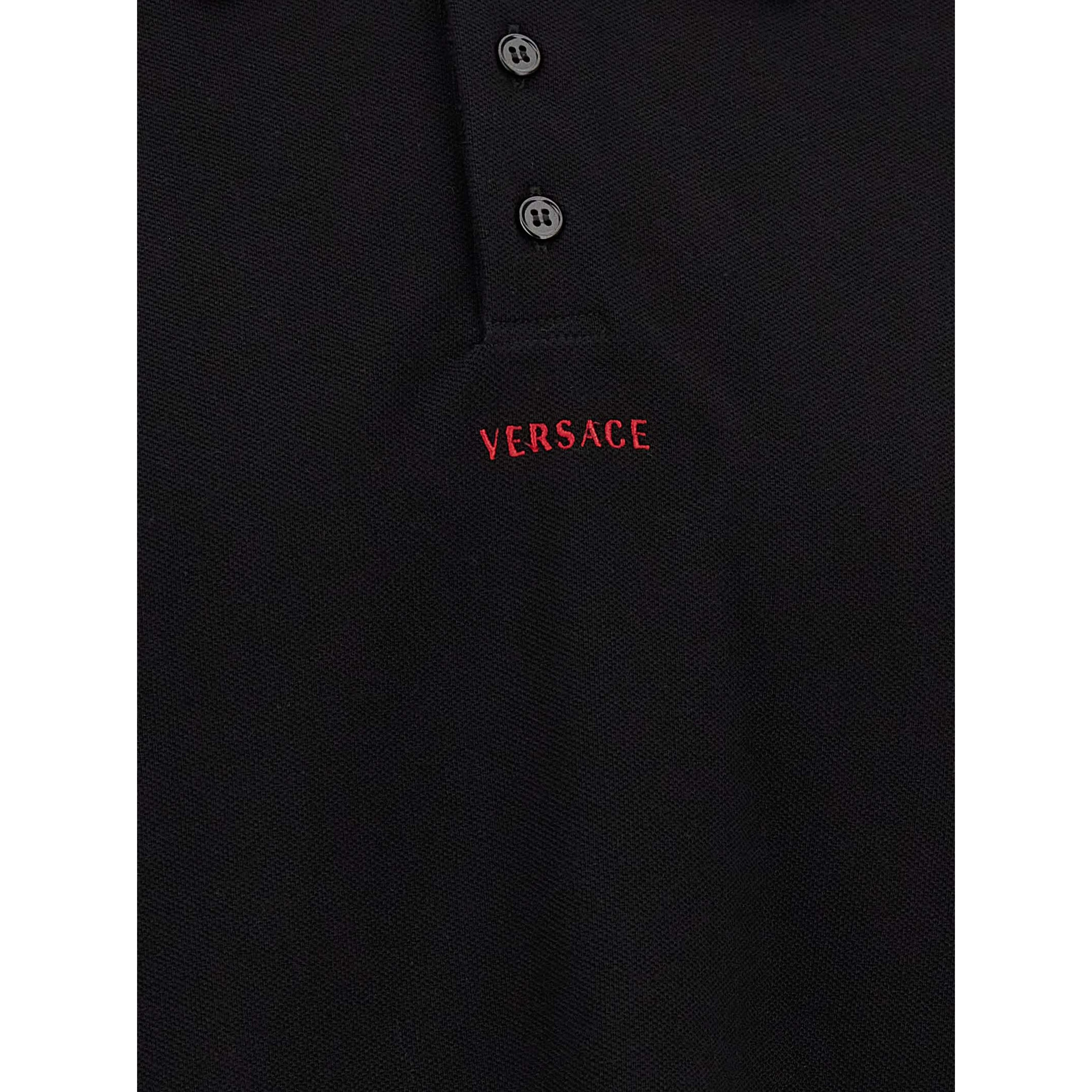 Black Cotton Polo Shirt