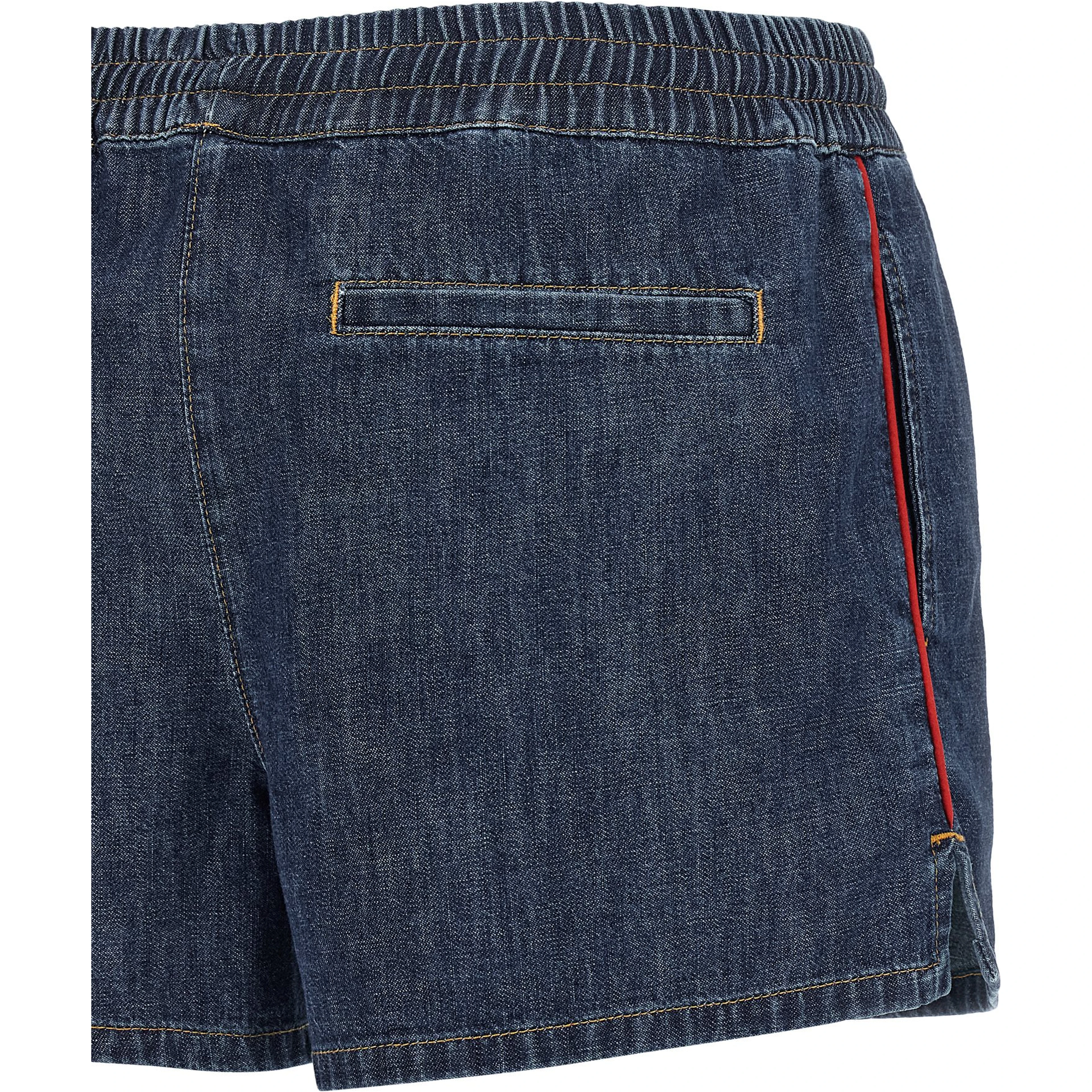 Blue Cotton Bermuda Shorts