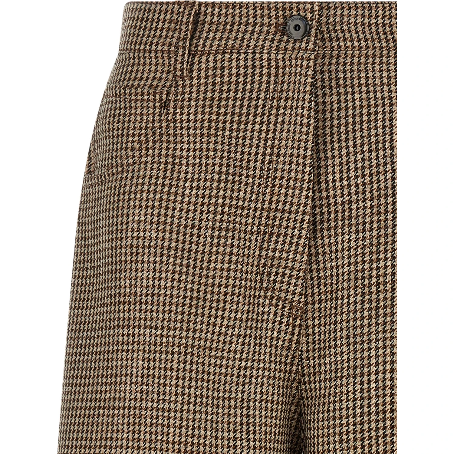 Brown Virgin Wool Bermuda Shorts
