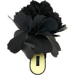 Black Leather Stiletto Heel Sandals