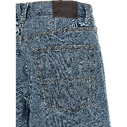 Blue Cotton Bermuda Shorts