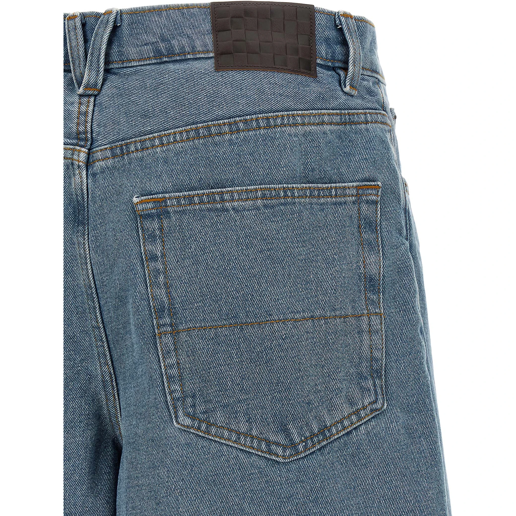 Blue Cotton Bermuda Shorts