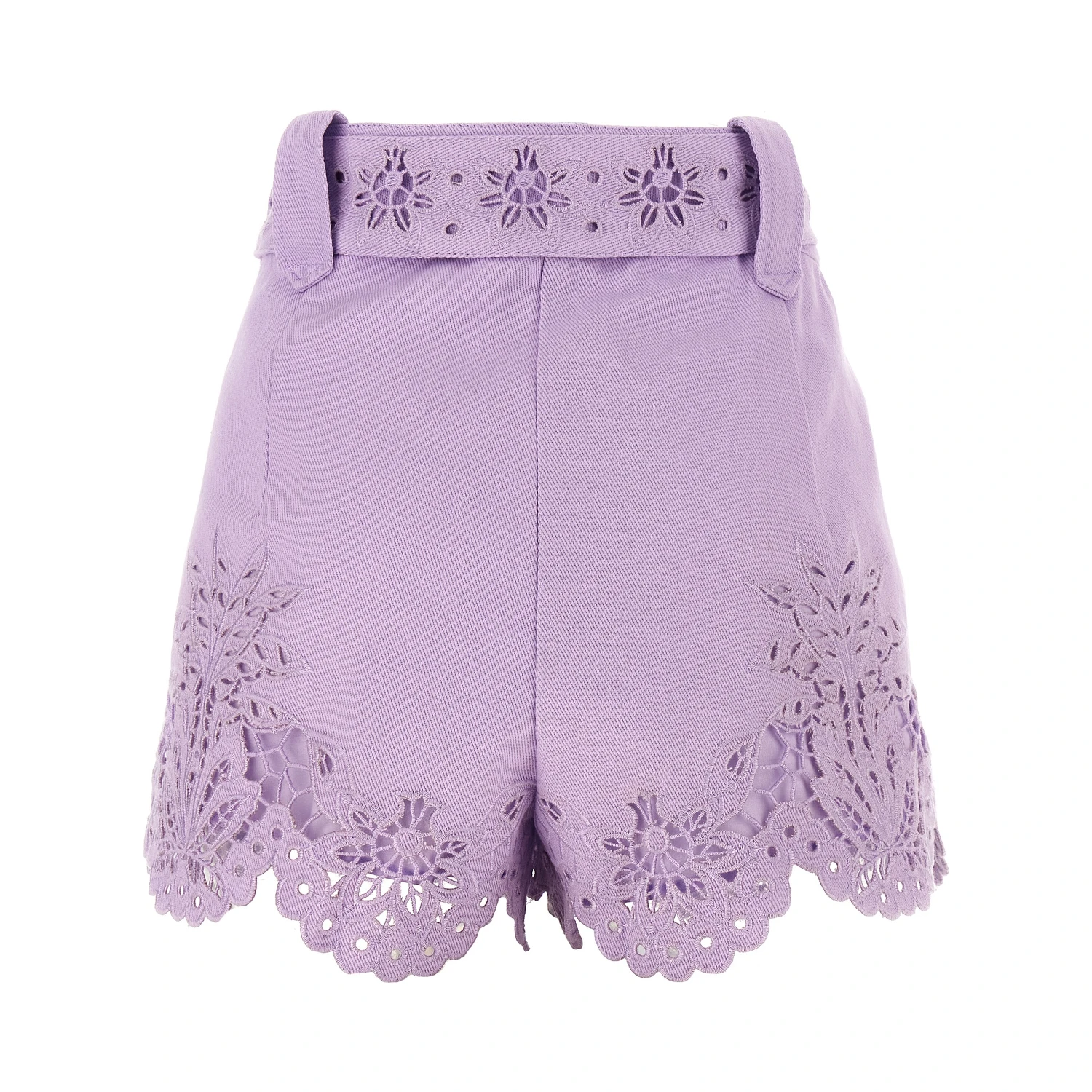 Purple Linen Bermuda Shorts
