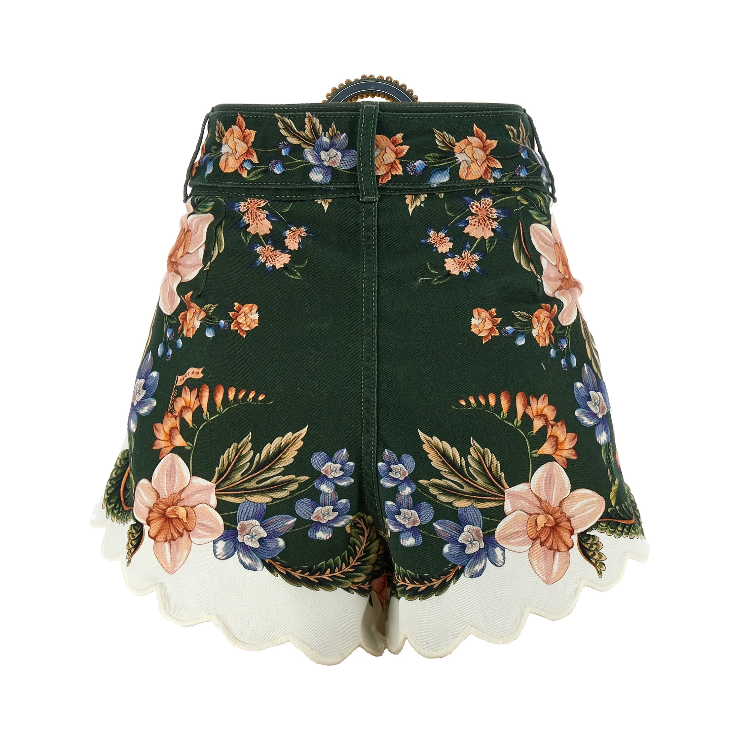 Bicolor Linen Bermuda Shorts
