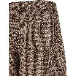 Brown Virgin Wool Bermuda Shorts