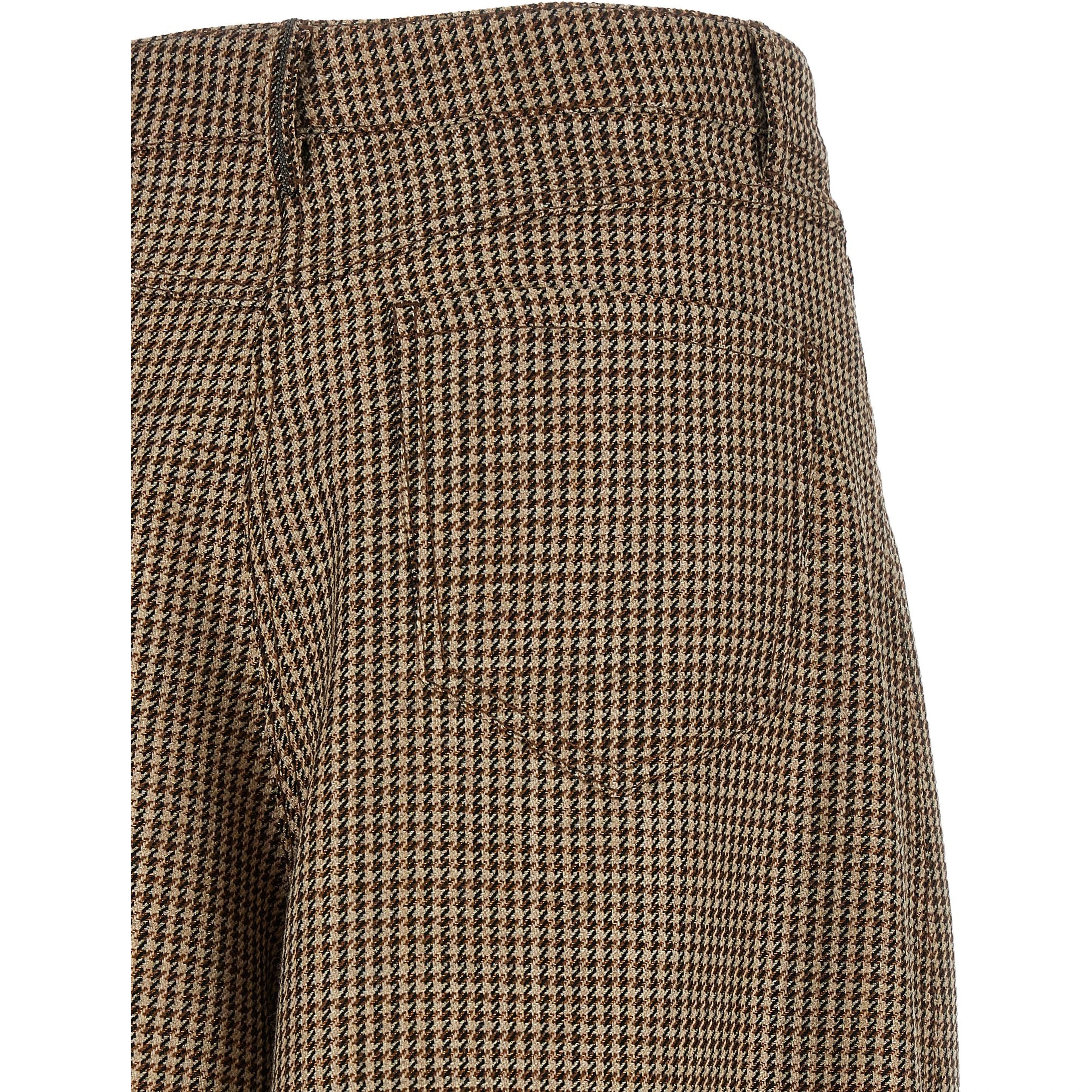 Brown Virgin Wool Bermuda Shorts